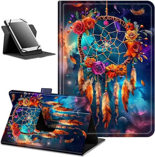 for Lenovo Tab M9 Case,9 inch Tablet Cover, Magnetic Closure Travel Portable Protective Case with 360 Degree Rotating Stand for Lenovo Tab M9 TB-310FU 2023-Glowing Dream Catcher