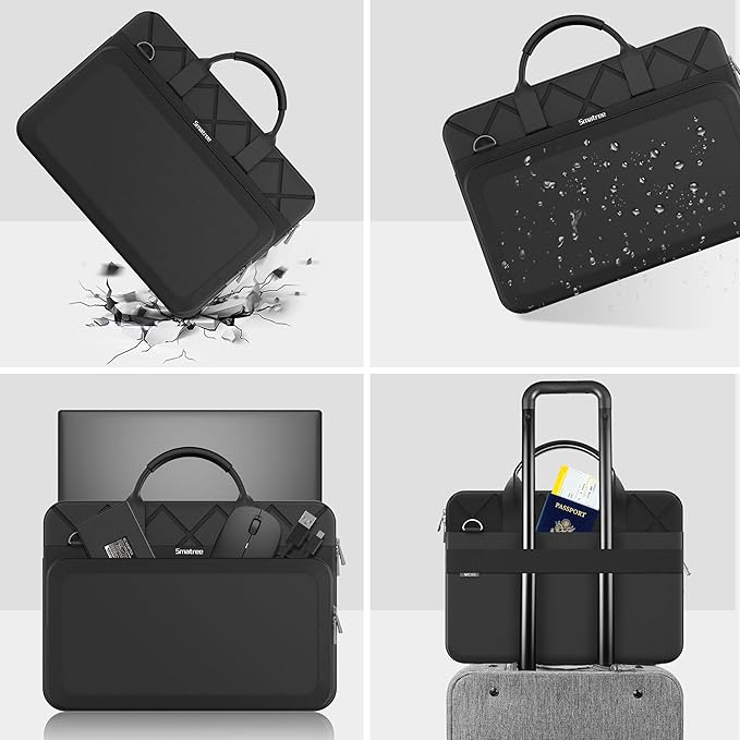 Smatree CityShield Laptop Shoulder Case for 13.5-15 inch Microsoft Surface Laptop Copilot+ PC, for Microsoft Surface Laptop 5/6/4/3, for 14.4 inch Surface Laptop Studio 2, Case with Pocket (MC05)