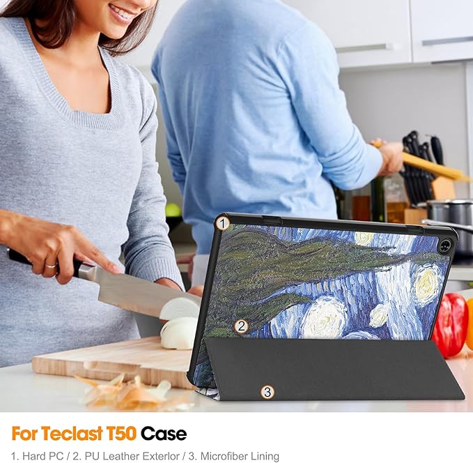 Case for TECLAST T50 11.0 inch Tablet, Folding Folio Ultra-Thin PU Leather Stand Case Cover for TECLAST T50 11.0 inch Draw
