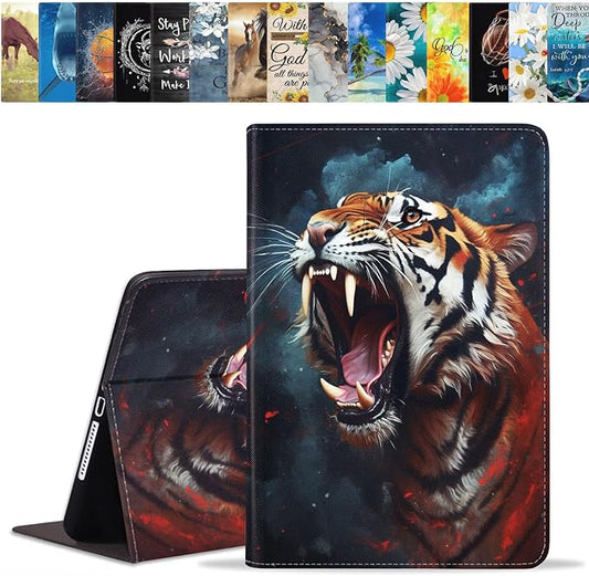 Case for Samsung Galaxy Tab A9 Plus 11 Inch 2023 Model (SM-X210/X216/X218), Slim Lightweight PU Leather Stand Cover with Auto Wake/Sleep, Roaring Tiger