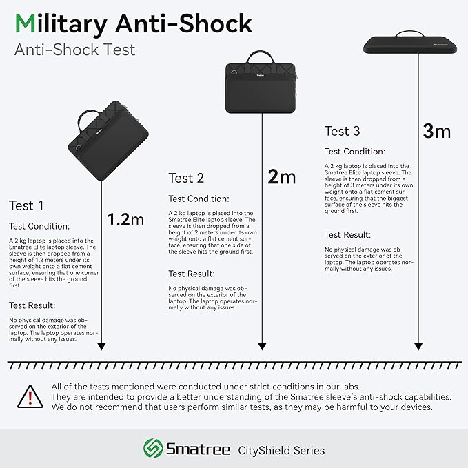 Smatree CityShield Laptop Shoulder Case for 15 inch Microsoft Surface Laptop 6/5/4/3, Case with External Accessory Pocket and Handle (MC05)