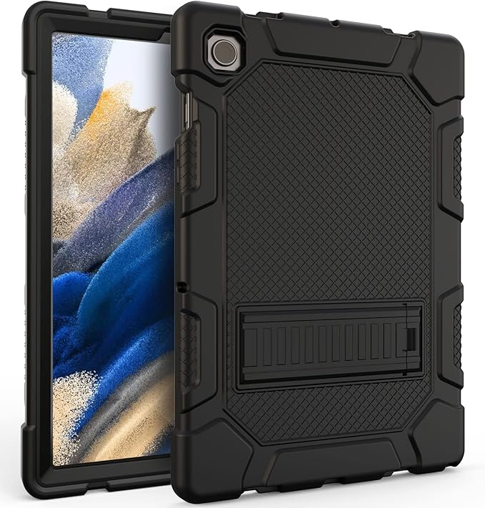Rantice Galaxy Tab A8 10.5 Case with Kickstand, Hybrid Shockproof Rugged Cover for Samsung A8 Tablet Case 10.5 Inch (SM-X200/X205/X207), Black
