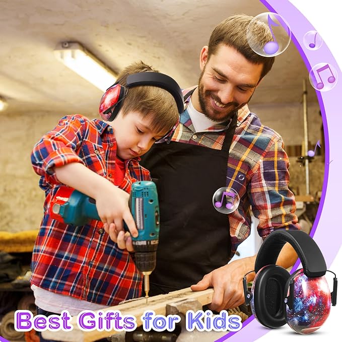 Amylove 6 Pcs Kids Noise Cancelling Headphones 27db Adjustable Earmuffs for Autism Sensory Toddler Children(Starry Color)