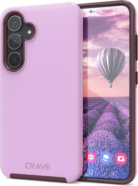 Crave Dual Guard for Samsung Galaxy S24 Case, Shockproof Protection Dual Layer Case for Samsung Galaxy S24 - Lilac