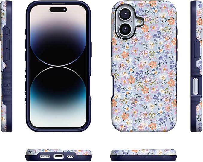 Casely iPhone 17 Case | Poppy Meadows | Pastel Floral | Compatible with MagSafe | Bold Protective Design