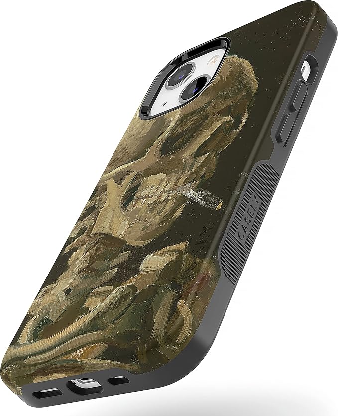 Casely iPhone 14 Case | After Hours | Van Gogh Skeleton | Compatible with MagSafe | Bold Protective Design