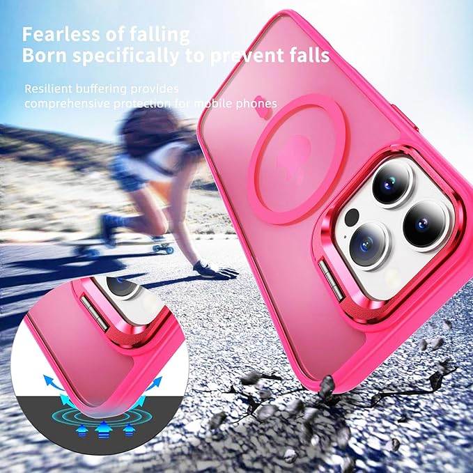 for iPhone 16 Pro Max Case Magnetic for 16 ProMax, [Compatible with Magsafe] [Supports Wireless Charging] Slim Magnetic Case for iPhone 16 Pro Max, Pink