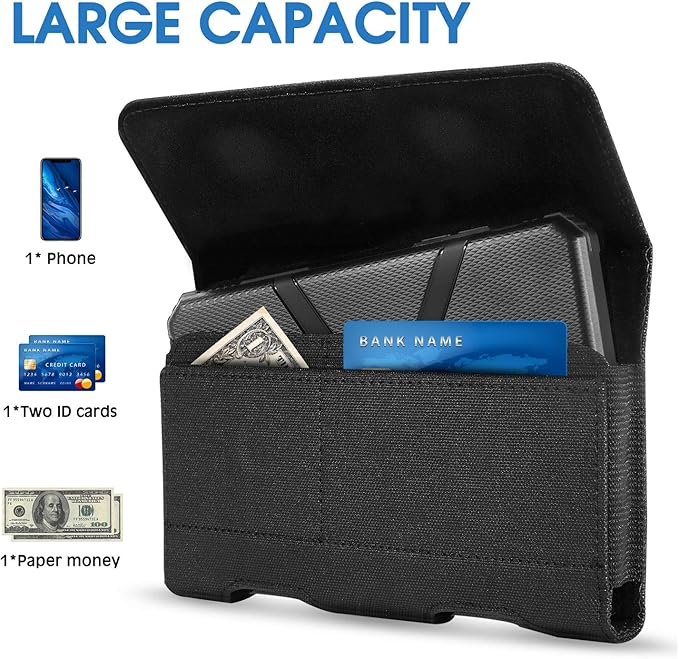 BECPLT for Galaxy S24 Ultra 5G Holster Case,Galaxy S23 Ultra S22 Ultra 5G S22+ 5G S21 Ultra 5G Nylon Holster Belt Case with Clip/Loops Belt Pouch Holder for Galaxy Note 20 Ultra S20+ S20 Ultra 5G