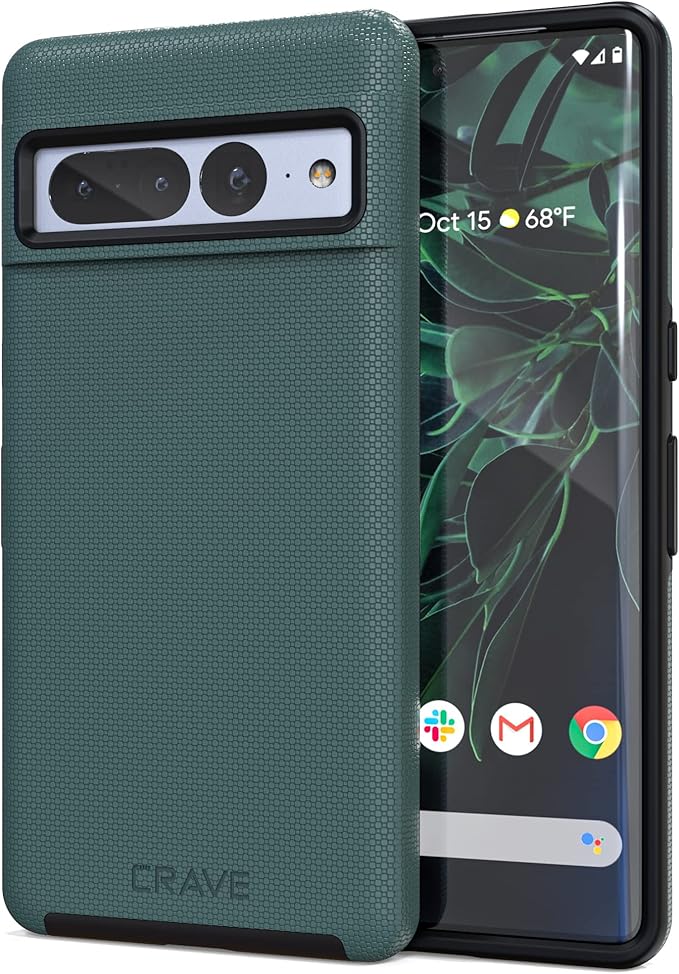 Crave Dual Guard for Google Pixel 7 Pro Case, Shockproof Protection Dual Layer Case for Google Pixel 7 Pro - Forest Green