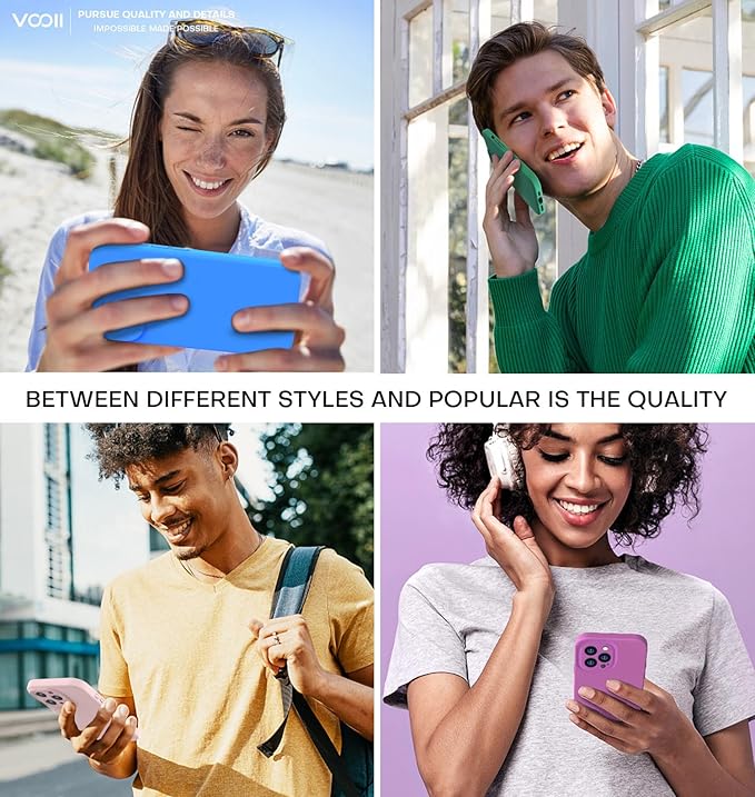 Vooii Compatible with iPhone 15 Pro Case, Upgrade Defender Liquid Silicone, [Camera Protection] [Soft Anti-Scratch Microfiber Lining] Shockproof Phone Case for iPhone 15 Pro 6.1 inch - Pink Sand