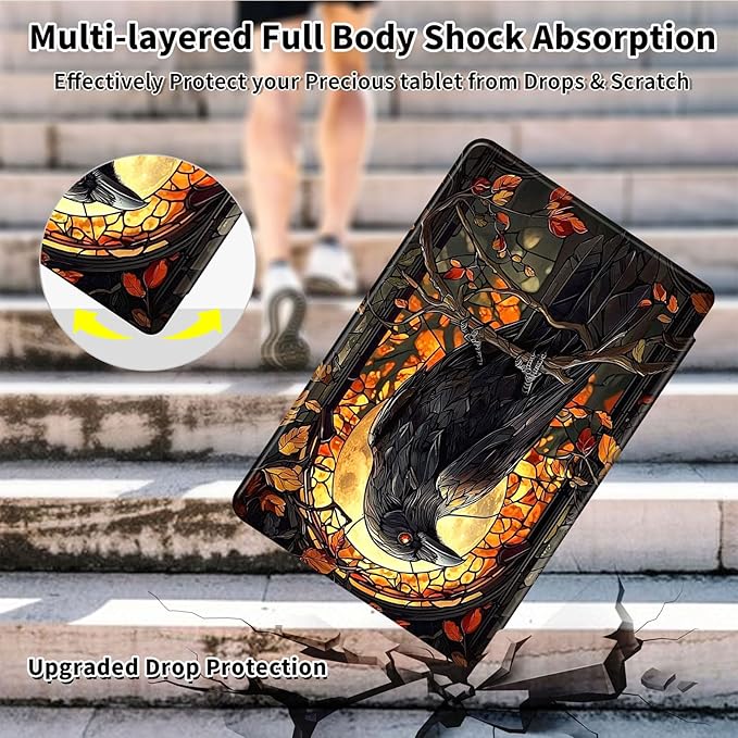 Case for Samsung Galaxy Tab A9 8.7 Inch 2023 Tablet Case, 360 Degree Rotating Folio Stand Smart Cover for Samsung Galaxy Tab A9 Tablet, Auto Sleep/Wake, Elegant Raven