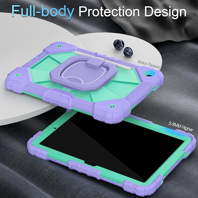 Case for Galaxy Tab A9+/A9 Plus 11 Inch (SM-X210/X216/X218) with Screen Protector 360 Rotating Stand Military Grade Shockproof Kids Cover for Samsung A9 Plus Tablet Cases