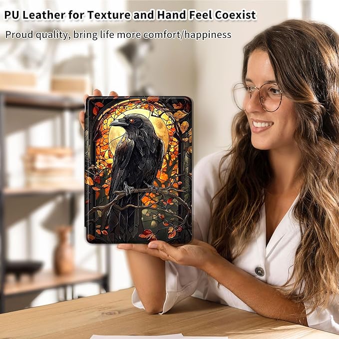 Case for 12.4 inch Galaxy Tab S10 Plus Case (2024), Galaxy Tab S9 Plus Case (2023), 360 Degree Rotating Folio Stand Smart PU Leather Cover, Auto Sleep/Wake, Elegant Raven