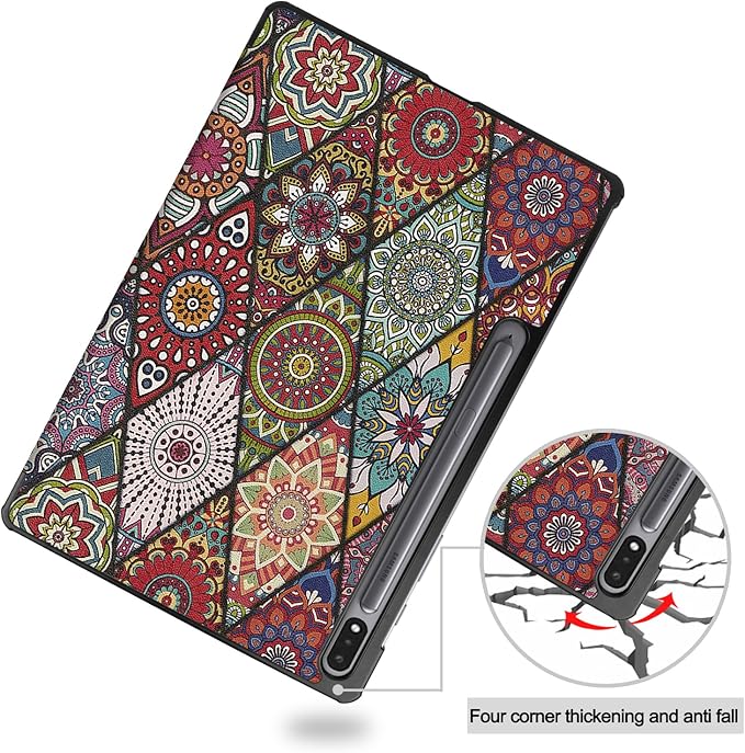 Smart Case for Galaxy Tab S9, Ratesell Lightweight Trifold Stand Smart Case Cover with Auto Wake/Sleep for Samsung Galaxy Tab S9 SM-X710 / X715 / X718 Mandala