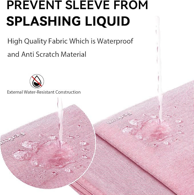 Ferkurn Laptop Case Sleeve for Men Women Chromebook Case Compatible with MacBook Air/Pro Lenovo Surface HP Dell ASUS Acer, 13.3 inch, Pink