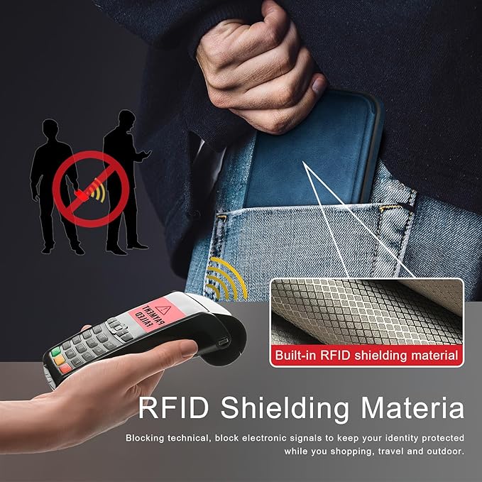 DJDUCK Designed for Samsung Galaxy S25 Plus Case Wallet with Card Holder, [Magnetic Clasp Cover] [RFID Blocking Leather Protection] Shockproof Women Men Cases for Samsung S25 Plus Bright Blue