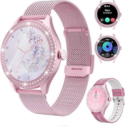 Smart Watch for Women - Make/Answer Call, 1.32" IP67 Waterproof Fitness Watch with Heart Rate Sleep Monitor, 100+ Sports Modes Activity Tracker, Step Counter Smartwatch (Violet)