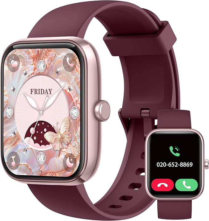 Smart Watch, 44mm Smartwatch Answer Make Calls, Alexa 1.83" Fitness Watch, IP68 Waterproof Fitness Tracker Women Men, Heart Rate/Sleep Monitor, 100+ Sports Pedometer Watch for Android & iOS Phone