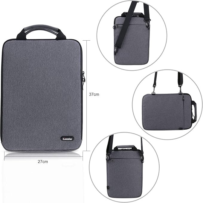 iCozzier Laptop Shoulder Bag, 13-13.3 Inch Laptop Tablet Sleeve Case Horizontal and Vertical Style with Handle & Removable Shoulder Strap for 13.3" Macbook/Notebook/11 iPad Pro 2020