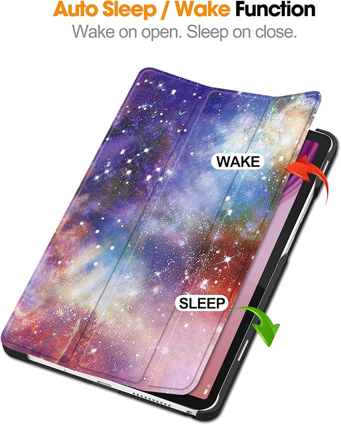 Case for Lenovo Tab One 8.7'' / Tab K9 Case, Folding Folio Ultra-Thin PU Leather Stand Case Cover with Auto Wake/Sleep for Lenovo Tab K9 8.7 Inch Outer Space