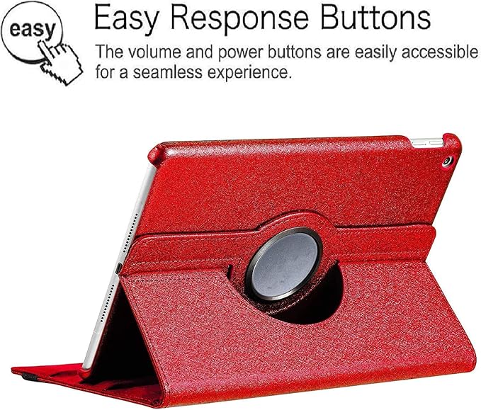 Case for Samsung Galaxy Tab A 10.1 2019, 360 Degree Rotating Stand Smart Case for Samsung Tab A 10.1 Inch Tablet [SM-T510/T515] 2019 Release (red)