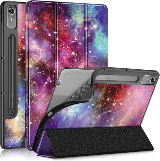 Case for Lenovo Tab P12 12.7 Inch 2023 Tablet, Smart Soft TPU Back Shell Cover with Auto Wake/Sleep Function,Galaxy