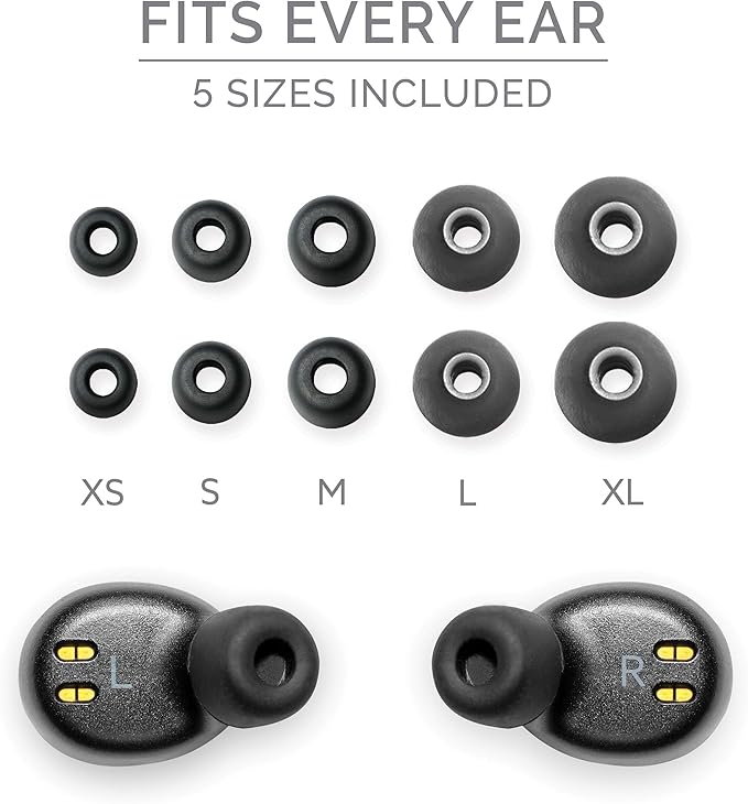 Back Bay Audio Duet 50 Pro – Sweatproof Wireless Bluetooth Earbuds, 130 Hour Long Battery Life for iPhone, Android, Mini Charging Case, TWS Headphones with Microphone, Gift for Runners