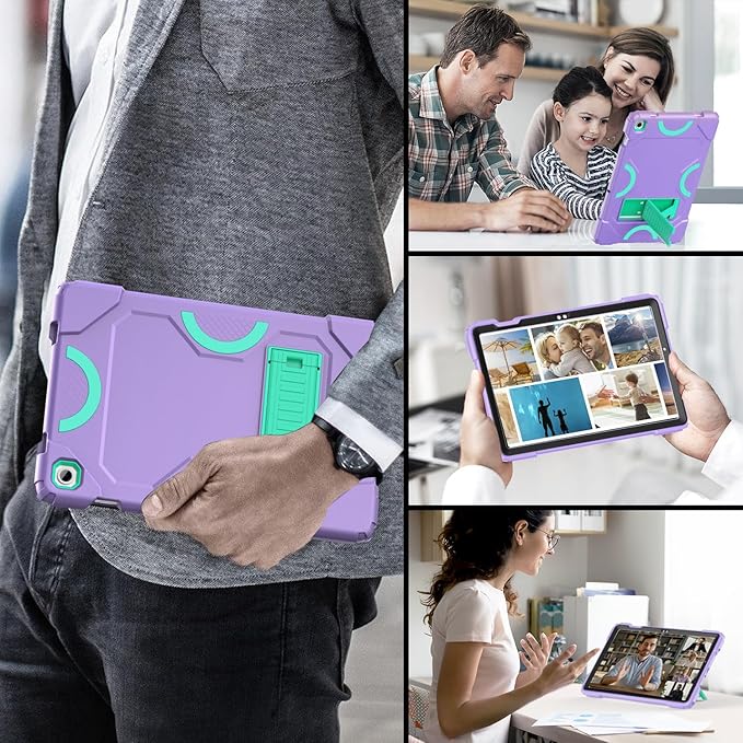 Case for Samsung Galaxy Tab A9+ 11 Inch 2023 Model (X210/X216/X218), Heavy Duty Shockproof Rugged Protective Case for Galaxy Tab A9 Plus Tablet (Purple+Teal)