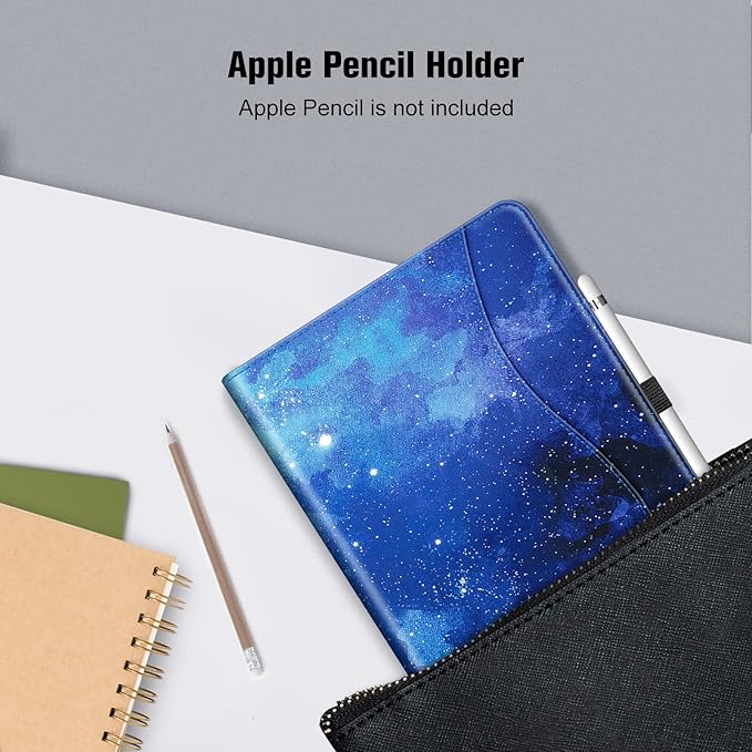 Fintie Case for iPad 9th / 8th / 7th Generation (2021/2020/2019) 10.2 Inch - [Corner Protection] Multi-Angle Viewing Stand Cover with Pocket & Pencil Holder, Auto Sleep Wake, Starry Sky