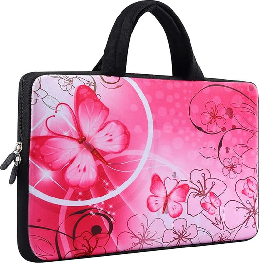 icolor 11 11.6 12 12.1 12.5 inch Laptop Carrying Bag Chromebook Case Notebook Ultrabook Bag Tablet Travel Cover Neoprene Sleeve for Apple Macbook Air Samsung Google Acer HP DELL Lenovo Asus Pink