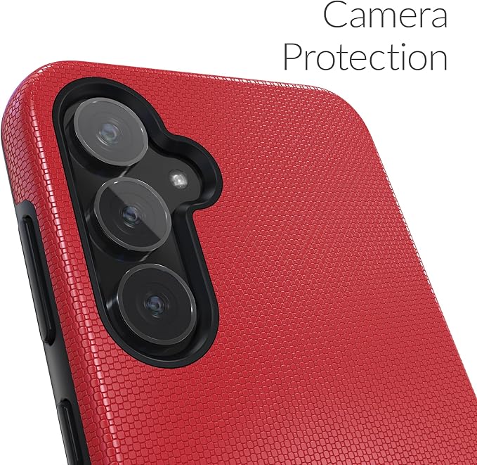 Crave Dual Guard Compatible with Samsung Galaxy S23 FE Case - Shockproof Protection with Dual Layer Design, Red