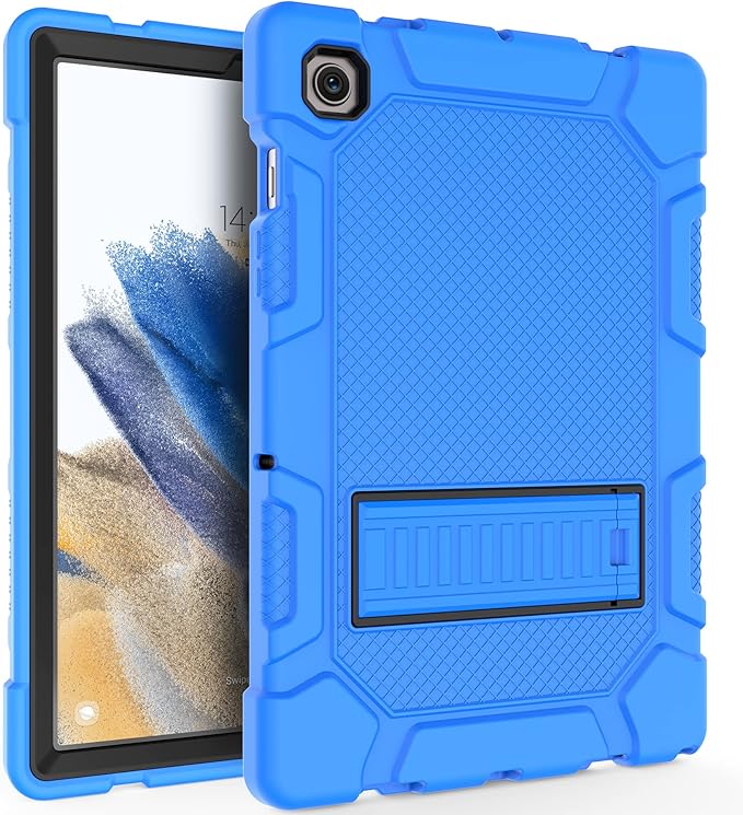 Rantice Galaxy Tab A8 10.5 Case with Kickstand, Hybrid Shockproof Rugged Cover for Samsung A8 Tablet Case 10.5 Inch (SM-X200/X205/X207), Blue+Black