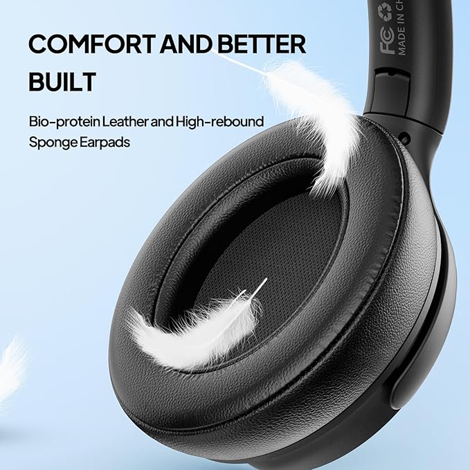 Wired Over-Ear Headphones with USB C Connector, Hi-Fi Stereo Sound, Noise-Isolating Ear Cups, Comfortable Fit for USB C Devices (No Bag, Black)