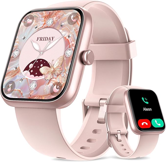 Smart Watch, 44mm Smartwatch Answer Make Calls, Alexa 1.83" Fitness Watch, IP68 Waterproof Fitness Tracker Women Men, Heart Rate/Sleep Monitor, 100+ Sports Pedometer Watch for Android & iOS Phone