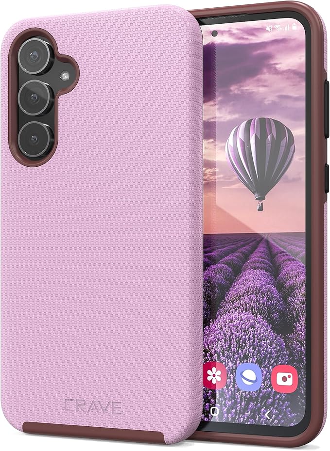 Crave Dual Guard Compatible with Samsung Galaxy S23 FE Case - Shockproof Protection with Dual Layer Design, Lilac