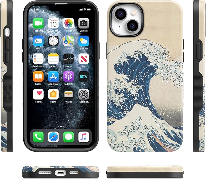 Casely iPhone 14 Case | The Great Wave | The Met Museum | Compatible with MagSafe | Bold Protective Design
