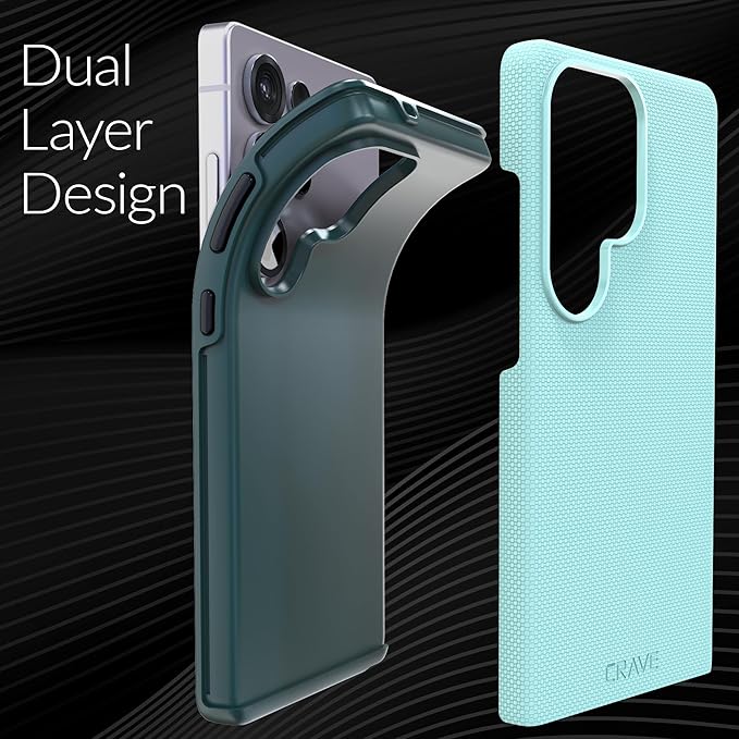Crave Dual Guard Compatible with Samsung Galaxy S25 Ultra Case, Shockproof Protection Dual Layer Case for Samsung Galaxy S25 Ultra - Aqua