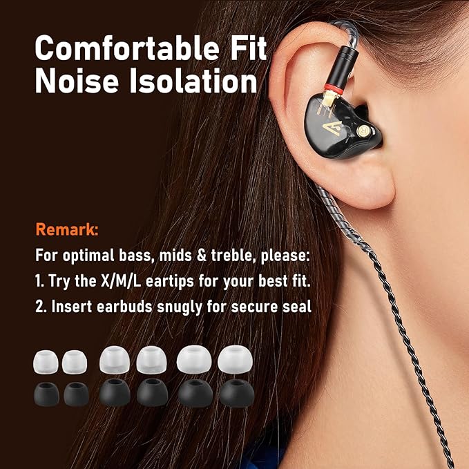 Vibes 202ML Wired Earbuds - HiFi in Ear Headphones - Noise-Isolating Ear Buds w/ Mic - Clear Sound, Deep Bass, Comfort-Fit Earphones - MMCX–Lightning for iPhone 5–14, Silver Plated Cord, Carrying Case