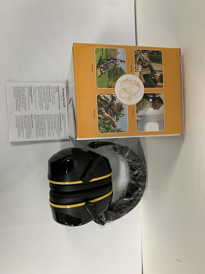 Dr.meter Noise Cancelling Headphones for Adults Kids, 31dB SNR Ear Protection Earmuffs for Gun Range, Kids Autism Sensory Adjustable Noise Reduction Safety Ear Muffs for Lawn Mowing, Woodwork