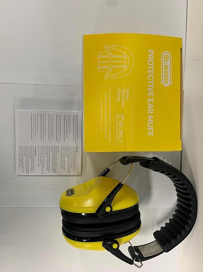 Dr.meter Ear Protection for Kid: EM100 SNR27.4 Kids Noise Cancelling Headphones with Adjustable Headband - Kid Hearing Protection for Monster Truck Mowing Demo Derby and Concert - Yellow