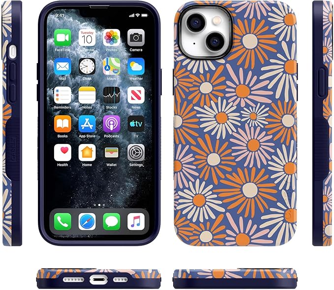 Casely iPhone 14 Case | Spring Forward | Daisy Floral | Compatible with MagSafe | Bold Protective Design
