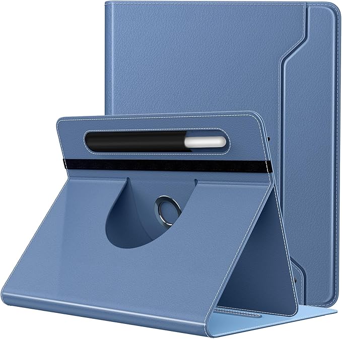 TiMOVO Universal Case for 9-11 Inch Tablet, 360 Degree Rotating Stand Protective Cover with Pen Pocket for 9 10 10.1 Inch Android Touchscreen Tablet, Denim Blue