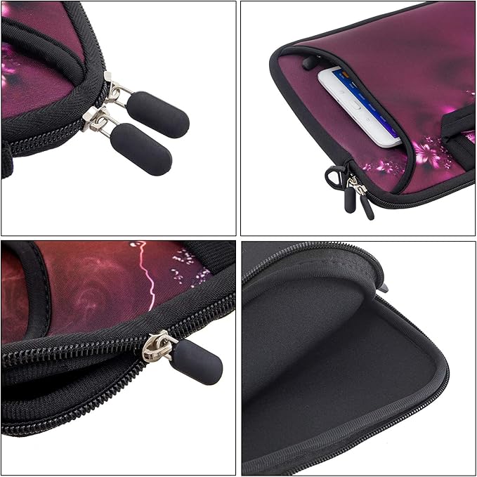 RICHEN 11 11.6 12 12.5 13 inches Case Laptop/Chromebook/Notebook PC Messenger Bag Tablet Travel Case Neoprene Handle Sleeve with Shoulder (11-13.3 inch, Flowers)