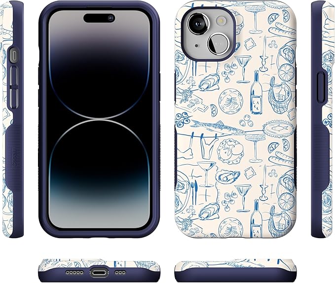 Casely iPhone 14 Case | Amalfi Aperitivo | Dolce Vita | Bold Protective Design | Compatible with MagSafe