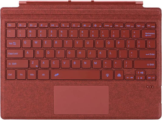 Type Cover for Microsoft Surface Pro 7+ / Pro 7 / Pro 6 / Pro 5 / Pro 4 / Pro 3, 12.3 inch, Ultra-Slim Wireless Tablet Keyboard with Multi Touchpad Bluetooch (Poppy Red)