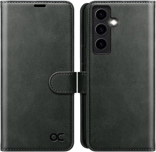 OCASE Compatible with Galaxy S24 5G Wallet Case, PU Leather Flip Folio Case with Card Holders RFID Blocking Kickstand [Shockproof TPU Inner Shell] Phone Cover (2024), Graphite