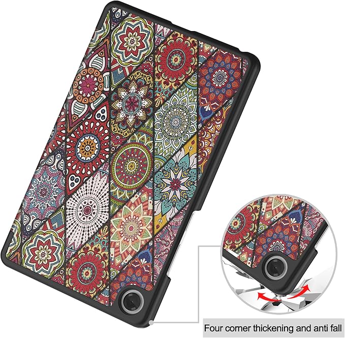 Case for Lenovo Tab One 8.7'' / Tab K9, Folding Folio Ultra-Thin PU Leather Stand Case Cover with Auto Wake/Sleep for Lenovo Tab K9 8.7 Inch Mandala
