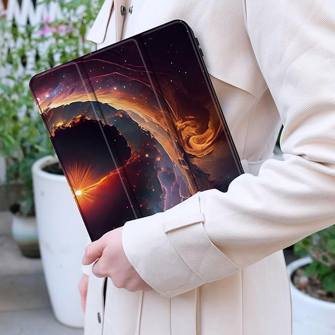 Case for Samsung Galaxy Tab S8 2022 & S7 2020, Shockproof Tablet Case for Samsung Tab S8/S7 11 inch with Auto Sleep/Wake & Trifold Stand & Soft TPU Back Cover, Galaxy Sky