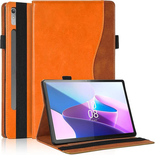 Case for Lenovo Tab P11 Pro 11.2" 2nd Gen 2022 (TB-138FC/TB-132FU) Bussiness Premium PU Leather Stand Folding Folio Cover for Lenovo Pad Pro 2022 Modle Shell Cover 11.2 inch -Orange