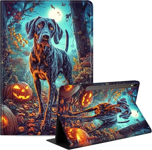 Case for Samsung Galaxy Tab S10 FE/ S9 FE 5G 10.9 Inch/Tab S9 11 Inch, Slim PU Leather Stand Cover with Auto Wake/Sleep, Multi-Angle Viewing & Shockproof, Shorthaired Pointer Dog